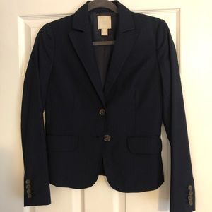 Blazer and skirt set navy pinstripe J Crew